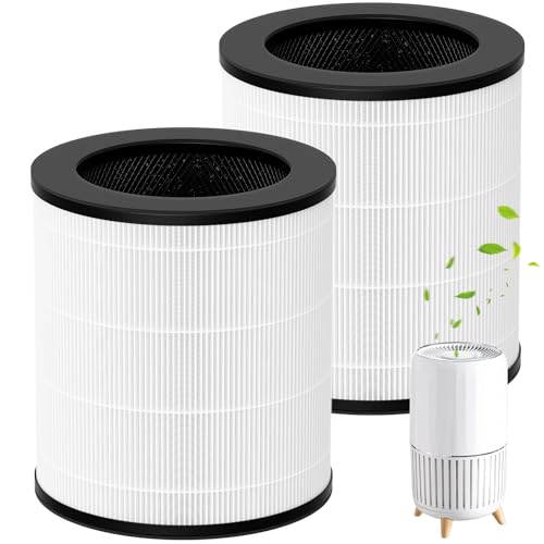 Image of 2 Pack AP-T200FL Replacement Filter for HoMedics AP-T200 Air Purifier | 3-in-1 HEPA + Activated Carbon Filters, also for Model AP-T200-WT AP-T2503
