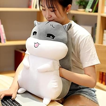 Webby Plush Cute Hamster Soft Hand Warmer Toy Doll Ragdoll Doll Big Pillow Girl Sleeping Bed Cute Girl Birthday Gift for Kids 35 cm