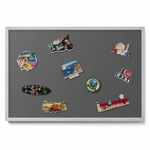 Tableau Magnétique 60x40 cm Avec Cadre Plastique Blanc – Panneau Mural Aimanté Multifonction Pour Notes, Rappels, Planification Et Décoration Intérieure Moderne