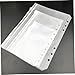 A7 Size Loose-Leaf Zip Pouch, 6 Holes Plastic Loose-Leaf Notebook Zip Pouch, for Document Notebook Card, 12Pcs.