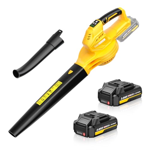 SEYVUM Cordless Leaf Blower, 20V Blower 2 X 2.0 Ah Battery,