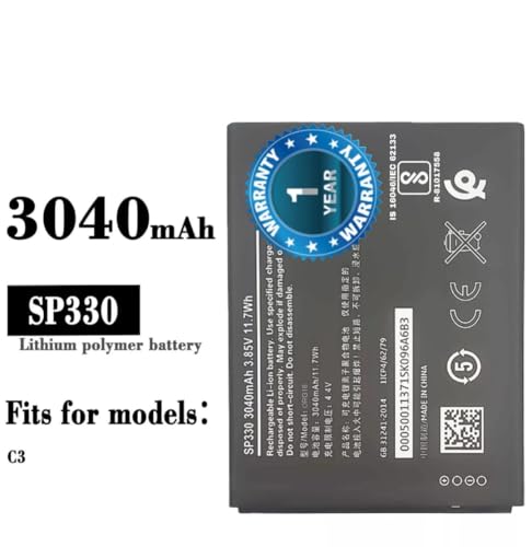 Image of Original SP01Z01Z2249Y Battery for Nokia C3 SP01Z01Z2249Y Model: SP330 (3040mAh) battrey with 1 Year Warranty *** (P158)