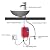 Tankless Water Heater Electric, 3000W under sink instant water heater, 110V On Demand Hot Water for Kitchen Bathroom hair salons, Red