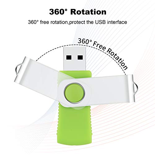 32GB USB Stick 8 Stück Einklappbarer Flash Speicherstick 2.0 Flash Drive Pack Rotate Metall USB-Sticks, Mehrfarbig – Bild 4