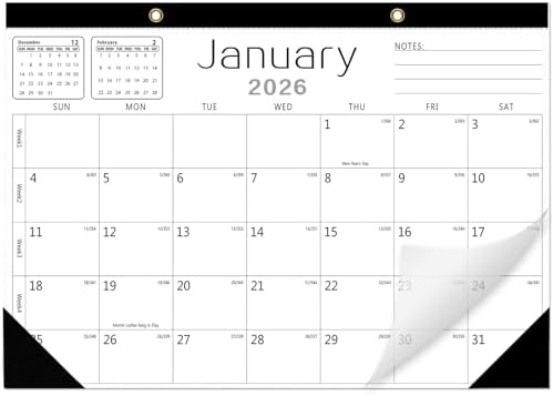 Wall Calendar -Desk Calendar 2026-2027 from Jan. 2026 to Jun. 2027,18 Months Calendar,12