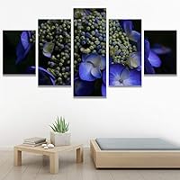 SIGNWIN 5 Panel Canvas Wall Art Modern Art Bohemian Bouquet Colorful Cool Floral Group Multicolor Photography Realism for Home Decorations Ready to Hang - 60