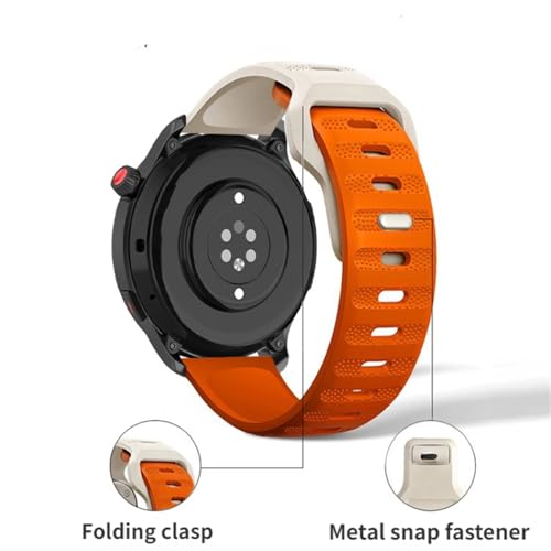 Bracelet silicone anti-irritation 20mm 22mm pour GTR 4 et Galaxy Watch