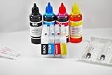 HASTA 40 RECARGAS 4 CARTUCHOS RECARGABLES Y 4 BOTELLAS DE TINTA DE 100ML PARA BROTHER LC1000 Lc960 DCP130C