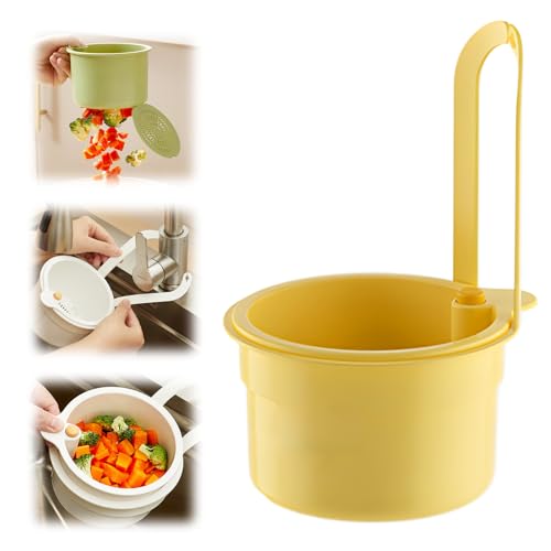 Colador para fregadero de cocina con cesta y diseño autolimpiante