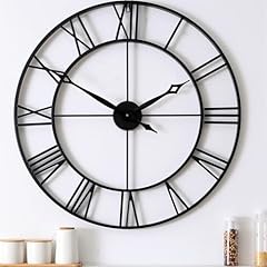 CLXEAST 30 Inch Large Wall Clock Modern, Oversized Roman Numeral Decorative Metal Wall Clock, Big photo CLXEAST 30 Inch Large Wall Clock Modern, Oversized Roman Numeral Decorative Metal Wall Clock, Big