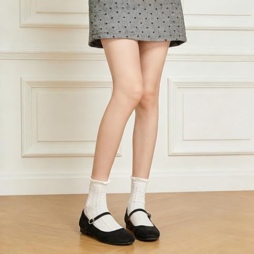 Image of Women's Mary Jane Shoes, Ballet Flats for Women, Square Toe Shoes for Women