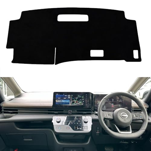 Hearsheng 日産 新型セレナ NC28 C28 FC28 FNC28 GC28 GFC28 C28系(2022年11月~)専用PUレザー素材ダッシュボードマット ダッシュボードカバー車内 内装 日焼け防止 ダッシュボードライト保護マット取り付け簡単