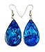Swimmi Blue Paua Abalone Earrings, Handmade Teardrop Natural Abalone Shell Earrings for Women, Dangle Drop Seashell Earrings Fashion Jewelry GA249-A