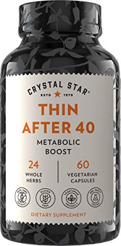 Crystal Star Thin After 40 Weight Loss Supplement (60 Capsules) â€“ Herbal Supplement that helps suppress Appetite & increase Metabolism - Green Tea Leaf, CLA & Burdock - Non-GMO