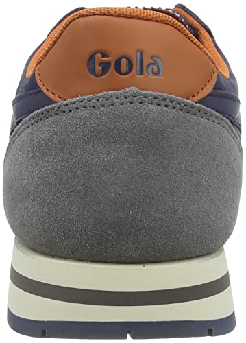 Image of Gola Men's Daytona Trainers, Navy Ash Moody Orange, 7 US