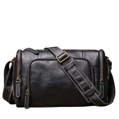 Sac à bandoulière en cuir pour hommes : sacoche homme cuir vintage multi-poches