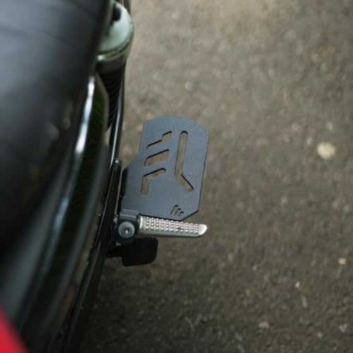 Image of M TECHNICS Ladies Footrest Left Side for CB350 RS | Black Powder Coated Passenger Foot Support | Extended Ladies Foot Peg (Left Side) for CB350 RS | CB350 RS Ladies footrest