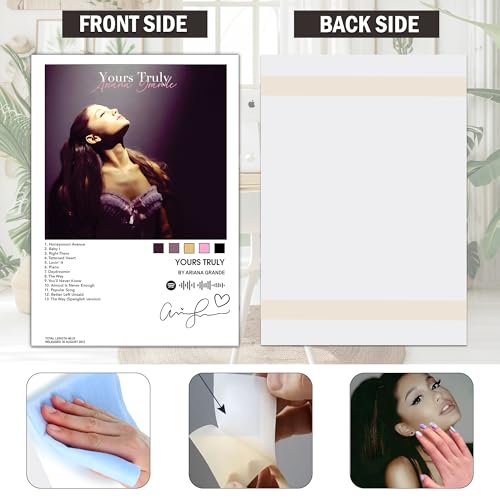 Image of Flybuy Hub Wall Art Posters, 20x30 cm (A4), Self-Adhesive, F-1 Racing Design for Bedroom, Living Room, Office (Ariana Grandee)