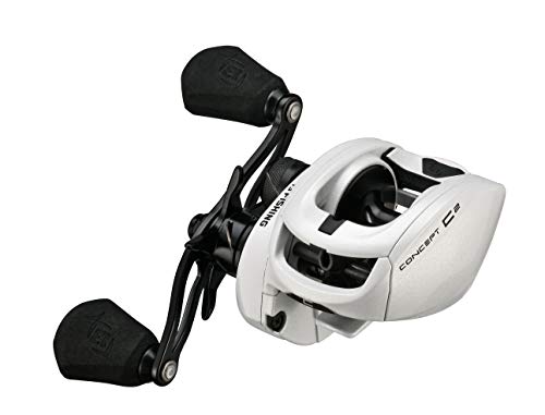 13 FISHING - Concept C2 - Low-Profile Baitcast Fishing Reel - 5.6:1 - Right Hand Retrieve (Fresh+Salt) - C2-5.6-RH,White by 13 FISHING - Used condition - US$113.85