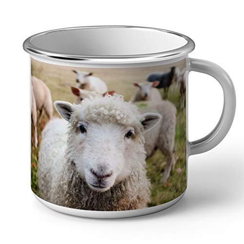 Fabulous Enamel Metal Mug 284ml 284ml Sheep Herd Ireland Meadow Animals Nature