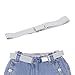 Buyless Fashion Kids Toddlers Baby Adjustable Elastic Stretch Belt with Silver Buckle - 5101-Gray