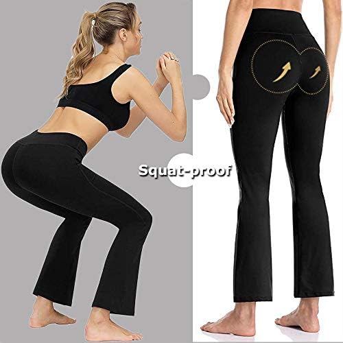 RIOJOY Women Stretch Bootleg Trousers Casual Wear Elasticated High