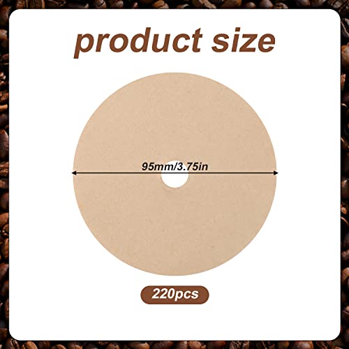 220Pcs Round Coffee Filters, 3.75Inch Coffee Filters Paper Unbleached Disc Coffee Filters Espresso Coffee Filter For Bozeman Percolator (Brown) #TOP1