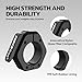Forcefree+ Barbell Clips (Pair), Barbell Clamps, Quick Release Olympic Barbell Clamps with Anti Slip TPR Grip, Barbell Collars for Secure Weightlifting & Powerlifting (Black)
