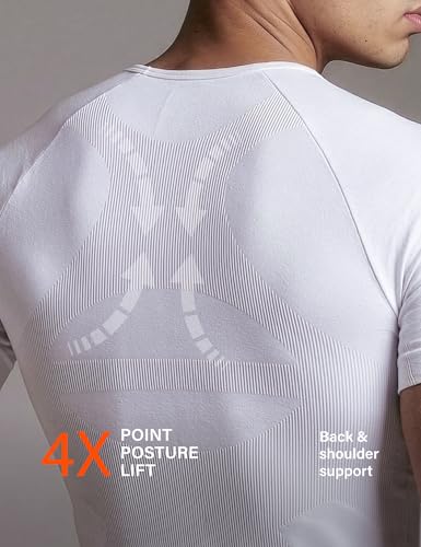 Image of DAMENSCH Form Shapewear for Men, Comfortable and Stretchy Body Shaper for Man, Posture Correcting Tummy Tucker, Breathable Gynecomastia Compression T Shirt, Ideal for Parties Shirt Tucker for Men