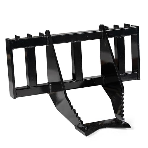 Titan Attachments Heavy-Duty Tree and Bush Grubber, Universal Skid Steer Quick Tach, Remove Brush, Trees, Shrubs, Tears Out Taproot, Forestry Equipment