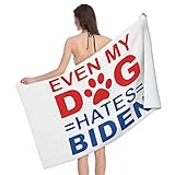 Even My Dogs Hate Joe Biden Toalla de Playa Secado Rápido Fácil Cuidado para Camping Deporte Gimnasio 80x130cm