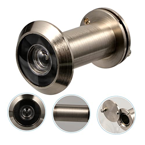VILLCASE Mirilla de puerta contra robo de cobre con tapa Ángulo amplio de visión Ojo de cerradura para seguridad en el hogar Durable y confiable Detector de puerta para mayor seguridad en cualquier lugar miniatura 3