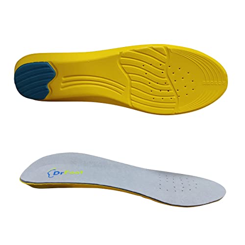 Image of Dr Foot Gel Insoles Pair | For Walking, Running, Sports, Formal and Safety Shoes | All Day Comfort Shoe Inserts | Dual Gel Technology | unisex (L)- 1 Pair (Small)
