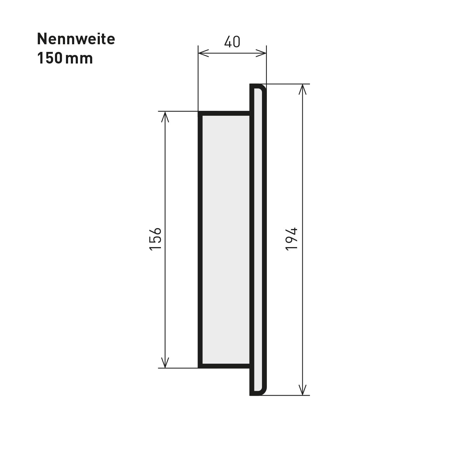 raik Blindkappe Abdeckung 150 mm Durchmesser schwarz für Wandabschluss Doppelwandfutter Senotherm beschichtet Stahl 0,6 mm zum Verschließen von Doppelwandfutter Kamin Zubehör Made in EU