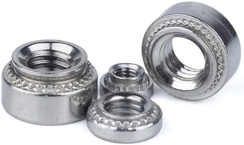 20pcs Rivet nut CLS-M5-0/1/2 Toothed Round nuts Bottom hole 304 stainless steel - (Size: M5x0)