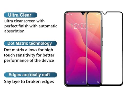 Image of HD Tempered Glass Screen Protector Compatible For Vivo V11 Pro, Vivo V11 With Edge To Edge Coverage And Easy Installation Kit