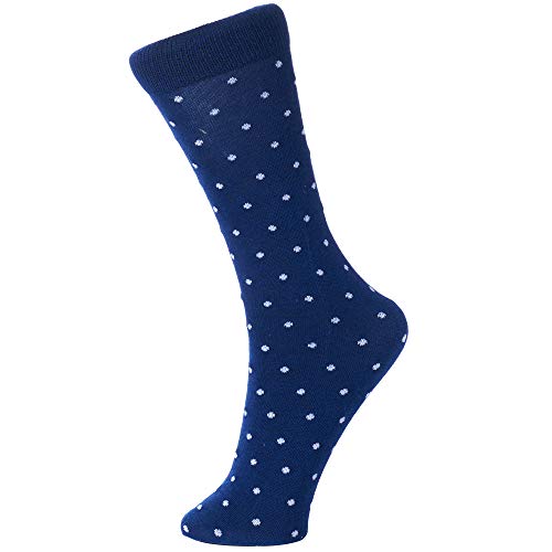Alpine Swiss Mens Cotton 6 Pack Dress Socks Striped & Argyle Weekend Pack #TOP6