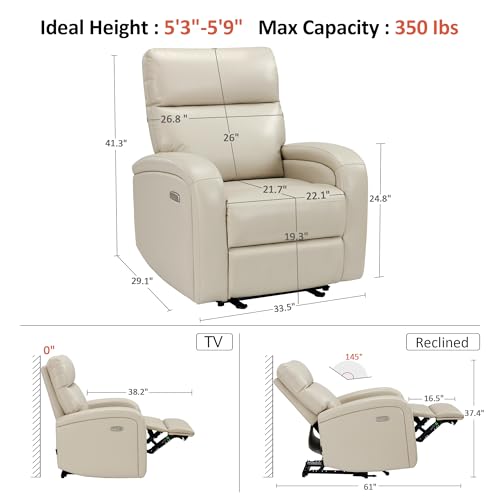 Sillón Plegable Beige de Cuero Sintético miniatura 3