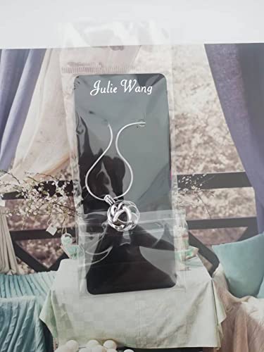 Julie Wang Lava Stone Celtic Knot Minimalist Essential Oil Diffuser Necklace Antique Silver Aromatherapy Necklace Jewelry - Image 5