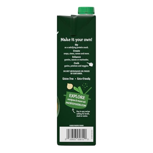 Image of Pacific Foods Organic Chicken Bone Broth With Sea Salt, 32 oz Carton (Pack of 4)
