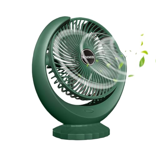 Ventilador de mano, ventilador recargable - Ventilador de campamento recargable portátil | Pequeño dispositivo tranquilo con 3 velocidad de viento Diseño portátil de enfriamiento silencioso para ofici