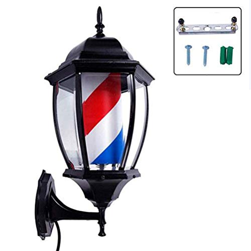 Preisvergleich Produktbild Bling Barber Pole Led Light,barbierstab Leuchtende Friseur Salon Licht Schild Rotierend Friseur Pole Rot Weiß Blaue Streifen wasserdichte Wandleuchte 49cm / 19in A / A