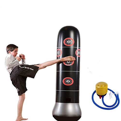 Fitness Punching Bag Inflatable Punching Bag Freestanding Kicking Bag De-Stress Boxing Target Bag