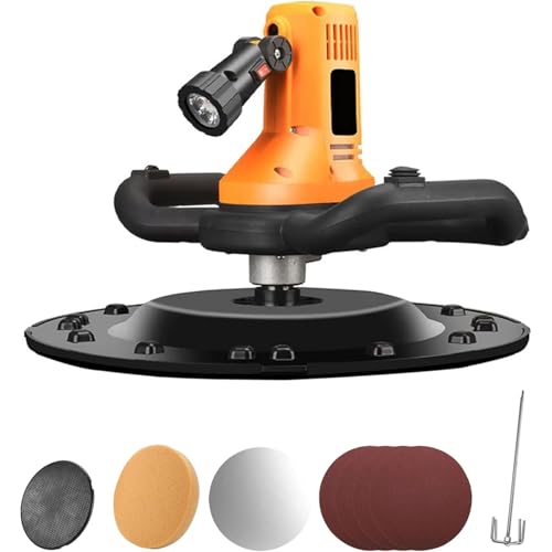 1680W Wall Smoothing Machine, Electric Concrete Cement Mortar Trowel Wall with Mixing Rod, Automatic Mixing and Plastering, 6 Adjustable Speed for Mortar, Cement