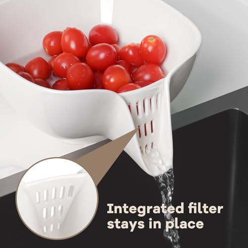 61% Off NiHome Ceramic Food Strainer with Drain Spout