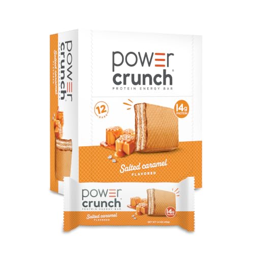 Image of Power Crunch Protein Energy Wafer Bars, Salted Caramel, 1.4 Ounce (12 Count)