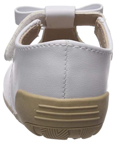 image for Baby Deer Girls' Mary Jane T Strap Flat, White, 4 Child US Toddler, 4 