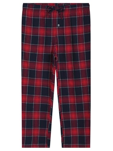 Latuza Men's Long Sleeve V-Neck Jersey Shirt Flannel Pants Pajama Lounge Set3