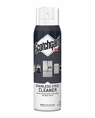 Scotchgard Stainless Steel Cleaner, Resists Fingerprints & Smudges, No Drip Foam, 17 Ounces
