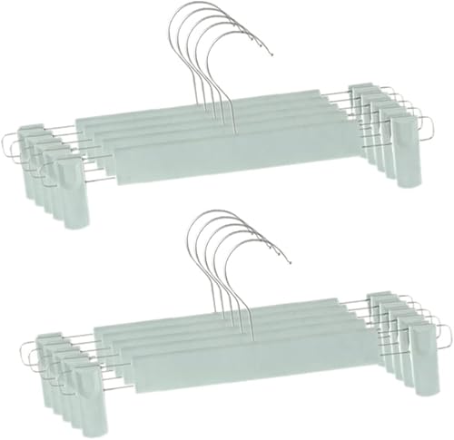 TIDTALEO 10 piezas de percha para pantalones con clip para pantalones, colgador de corbata, perchero de ropa para niños, gancho de metal para niños